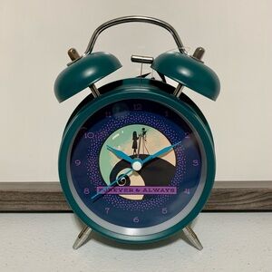 Disney Tim Burton’s The Nightmare Before Christmas Twin Bell Analog Clock-NWT